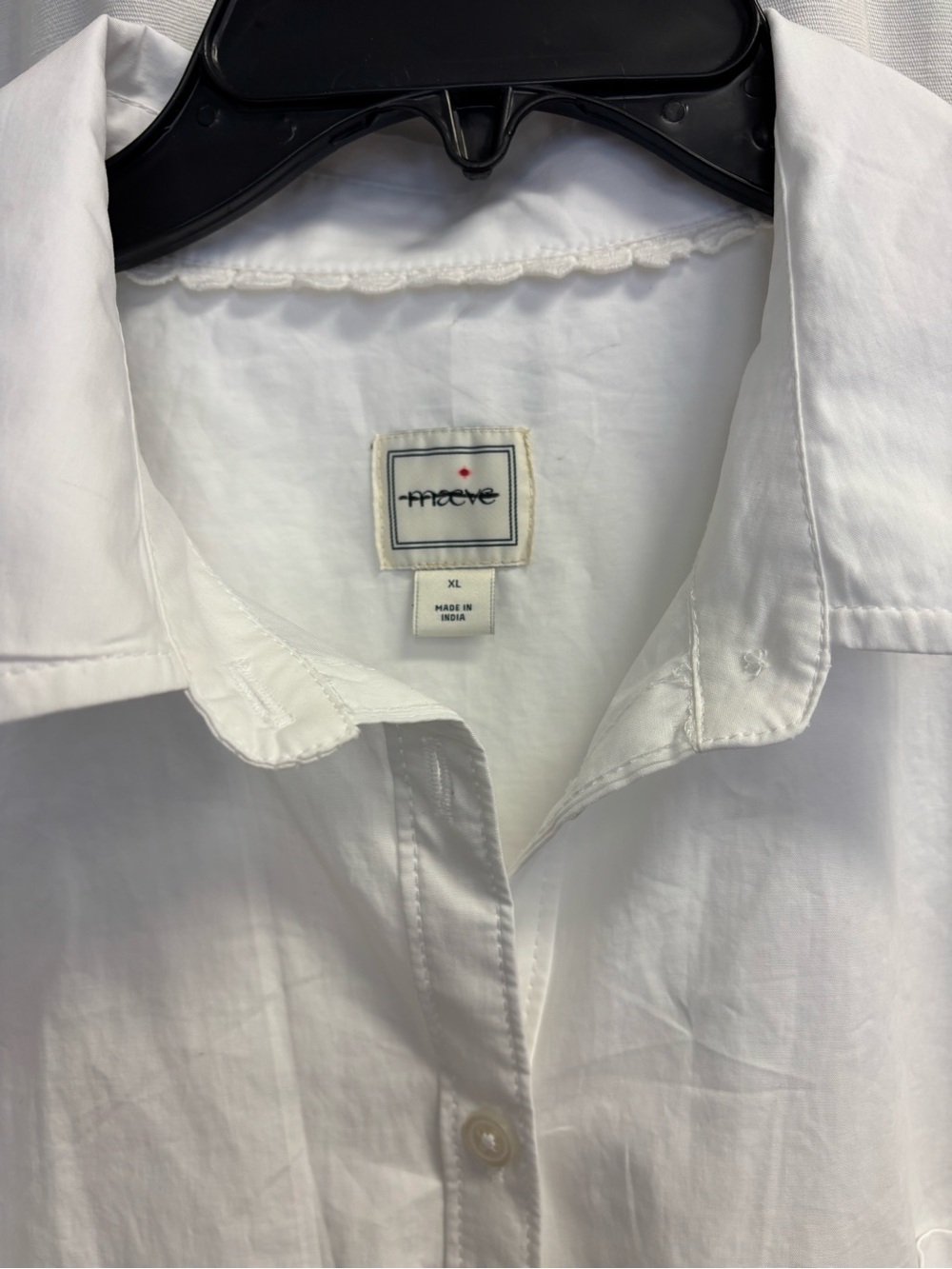 Maeve Shrunken Bennet Button-Down Shirt - White - Picture 7 of 12